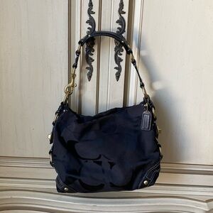 Y2K COACH Black Medium Satchel Slouchy Shoulder Tote Bag